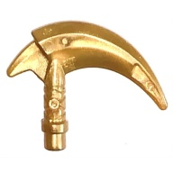 Lego zbraň hák, zlatá (37341d PEARL GOLD)
